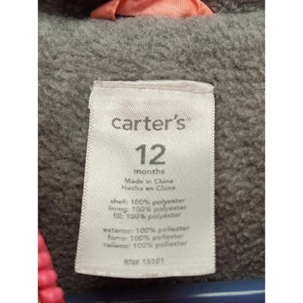 Carter's‎ Toddler Girls Hooded Puffer Jacket Pink 12 Months